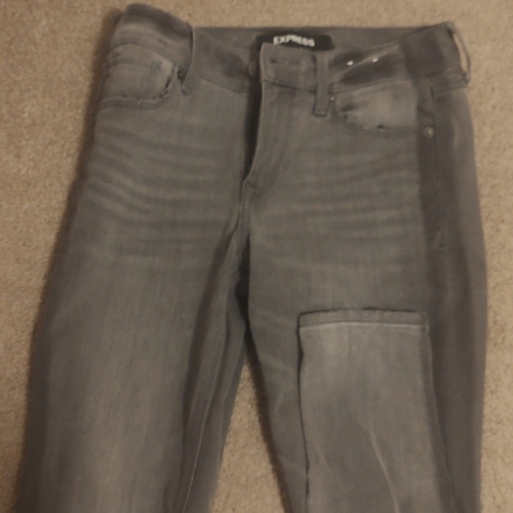Express‎ Stretch Cropped Leggings Midrise Jeans